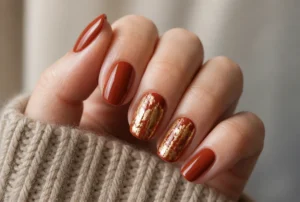 Orange with Gold Foil