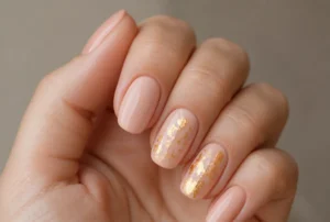 Peach with Gold Foil