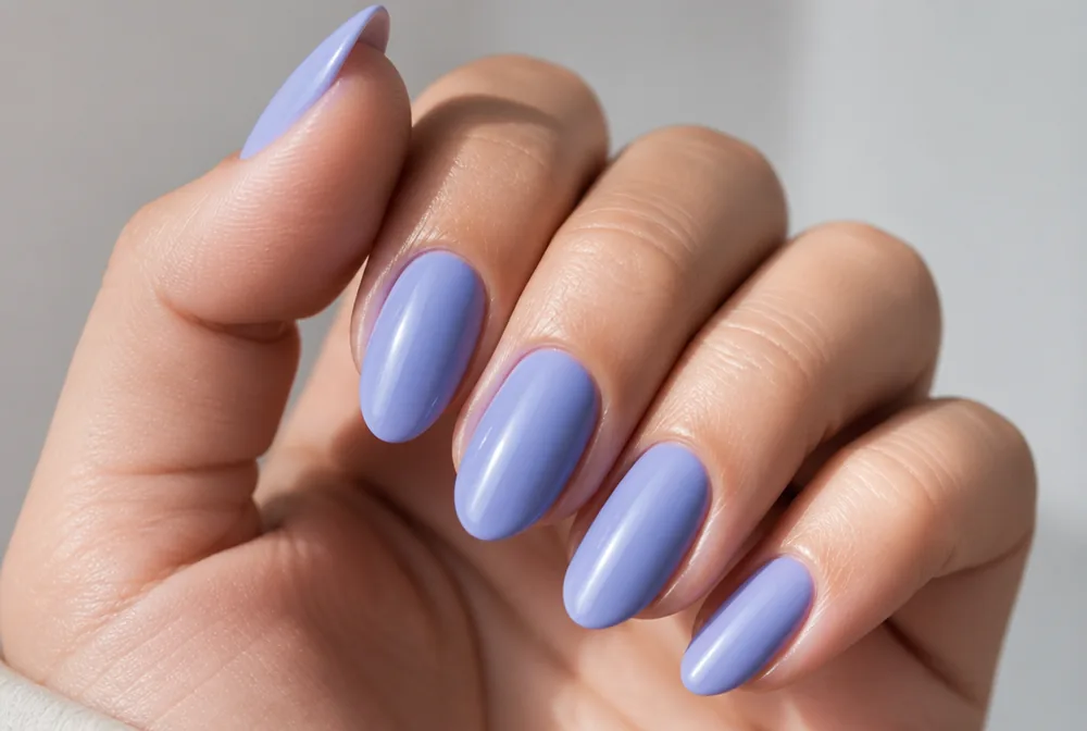 periwinkle blue violet spring nails - PolishedAndPrettyNails.com periwinkle blue violet spring nails
