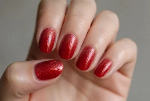 Red Glitter Tip