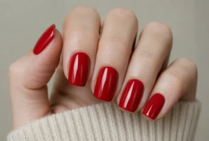 Squoval Red