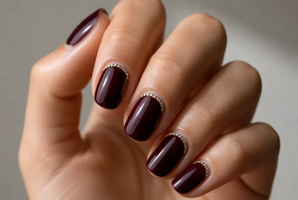rhinestone cuff birthday nails
