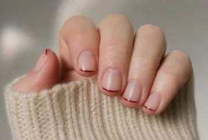 Rust Micro-French on Short Nails