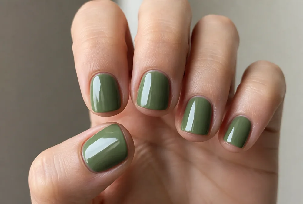 short green squoval nails on natural length
