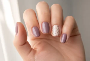 Dots on One Accent Nail