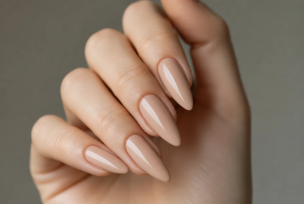 soft point almond stiletto hybrid nails