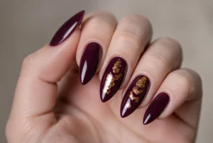 Stiletto with Gold Foil