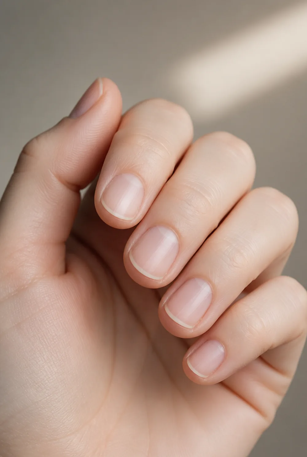 micro swirl nail art on fair skin, short length