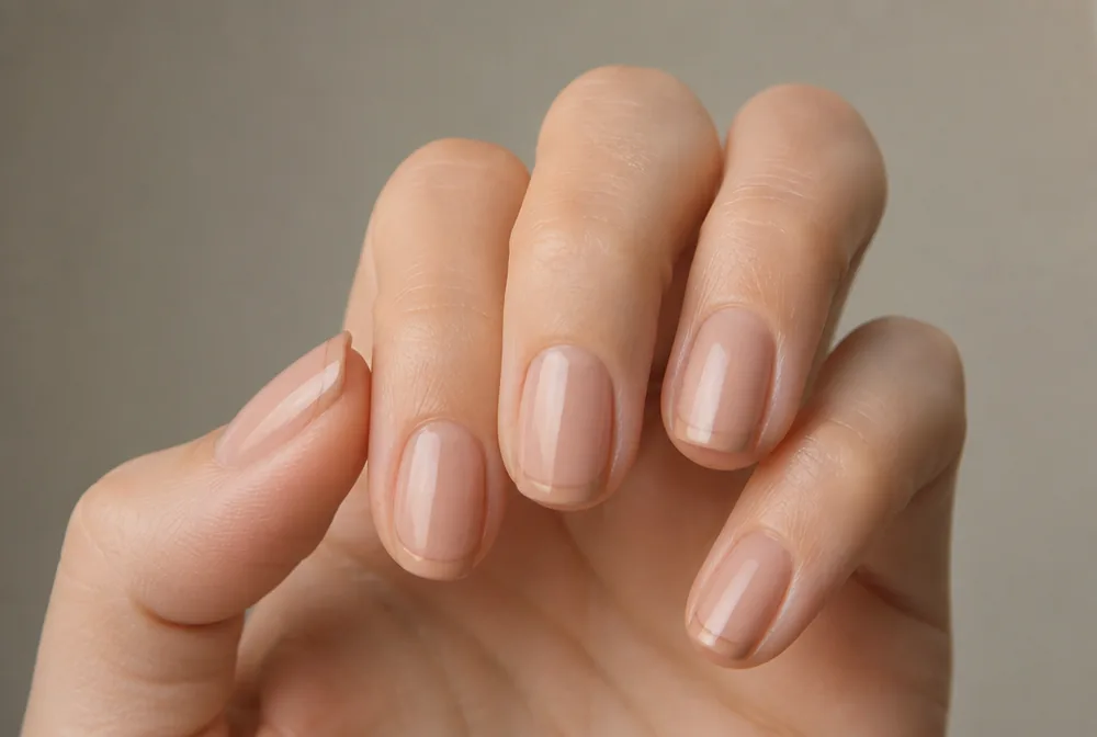 tonal nude French wedding guest nails - PolishedAndPrettyNails.com tonal nude French wedding guest nails