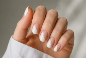 White and Nude Half and Half
