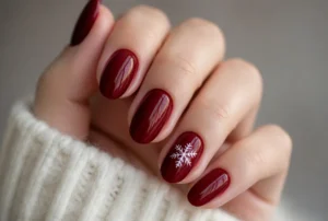 Snowflake on Red