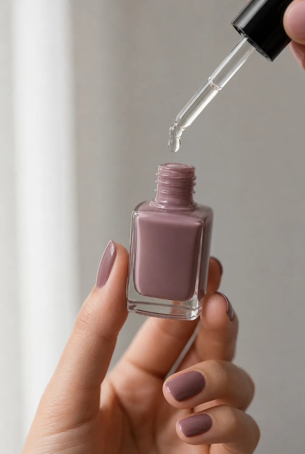 Adding thinner to thick nail polish